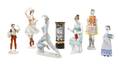 A Collection of Seven Hungarian Porcelain Figures Hollohaza
