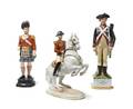 Three Porcelain Figures of Soldiers