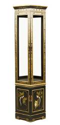 An Ebonized and Gilt Decorated Vitrine