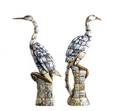 Two Porcelain Shard Figures of Birds