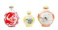Three Glass Snuff Bottles