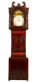 An American Chippendale Style Mahogany Tall Case Clock