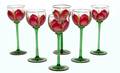 420 Set of 6 Hand Painted Wine Glasses