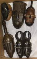 Five African Carved Masks