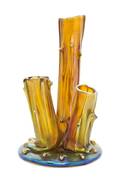 A Steuben Gold Aurene Glass Tree Stump Vase