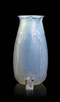 A Sabino Molded and Opalescent Glass Vase