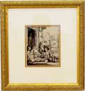 After Rembrandt Abraham Entertaining Angel Print