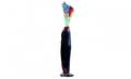 598 Art Studio Mottled Glass Elongated Vase