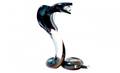 595 Dino Rosin Glass Cobra Sculpture