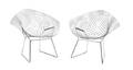 A Pair of Harry Bertoia Diamond Wire Chairs Italian 19151978