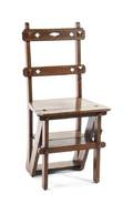 An Arts and Crafts Oak Metamorphic Library Chair
