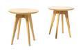Two Danish Birch Occasional Tables Jens Risom b1916