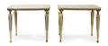 A Pair of Palladio Parcel Gilt Metal and Onyx Occasional Tables