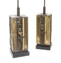 A Pair of Italian Bronze Table Lamps Studio Del Campo