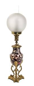 A Daum Cameo Glass and Gilt Bronze Mounted Table Lamp