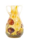 A Daum Enameled Cameo Glass Vase