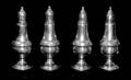 292 Four Pieces Silver Salt and Pepper Shakers