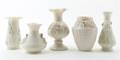 Five Belleek Vases