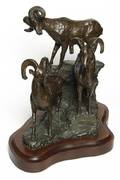 An American Bronze Animalier Group Franco Vianello Italian b 1937