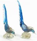 Two Italian Glass Birds