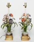 A Pair of Tole Table Lamps