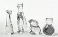 Four Baccarat Glass Animalier Figures