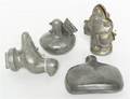 Three Pewter Cast Moulds
