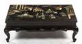 A Chinese Lacquered MotherofPearl and Hardstone Inlaid Low Table