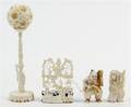 Four Carved Ivory Articles