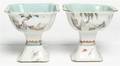 A Pair of Chinese Porcelain Footed Vessels