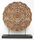 A Chinese Carved Softwood Roundel
