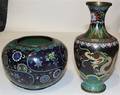 Two Chinese Cloisonne Enamel Articles