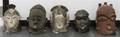 Five African Carved Helmet Masks
