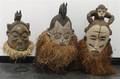 Three African Carved Helmet Masks