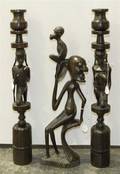 Three Makonde Carved Ebony Articles