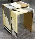 A Pair of Modernist Lacquered Nesting Tables