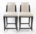 A Pair of Upholstered Bar Stools