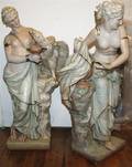 A Pair of Neoclassical Plaster Figures