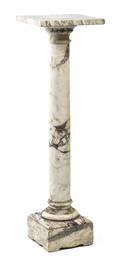 A Continental White Marble Pedestal