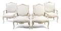 A Set of Four Louis XV Style Painted Fauteuils