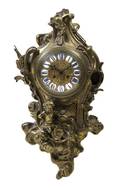 A Louis XV Style Gilt Bronze Cartel Clock