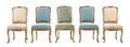 A Set of Five Louis XV Style Giltwood Side Chairs