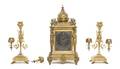 A French Gilt Bronze Assembled Clock Garniture
