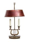A Directoire Gilt Bronze Bouillotte Lamp