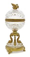 An Empire Style Cut Glass and Gilt Bronze Mounted Table Casket