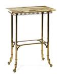 A Victorian Onyx and Gilt Metal Occasional Table