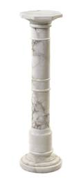 A Continental White Marble Pedestal
