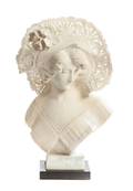 An Italian Carved Alabaster Bust