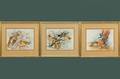 509 Set of Three Marilyn Grand Watercolors Birds