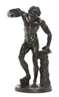 A Continental Patinated Bronze Figure after the Antique